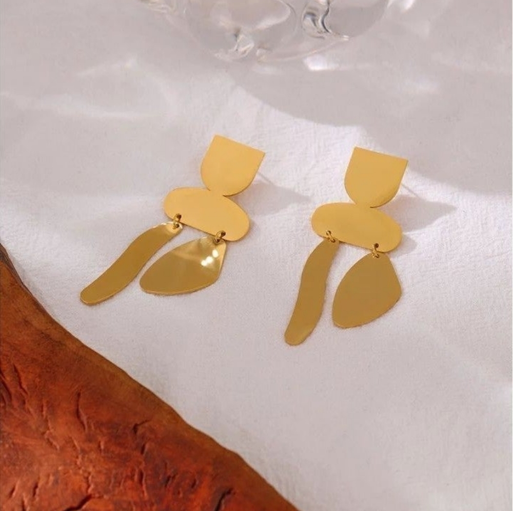 Abstract Geometric Dangle Earrings